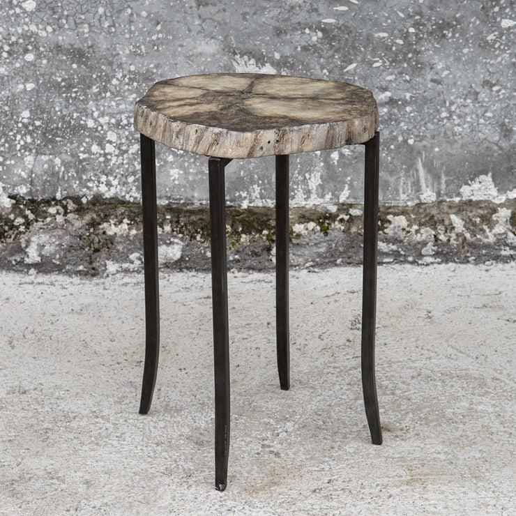 Uttermost Stiles Suar Wood Live Edge Rustic Modern Accent Table