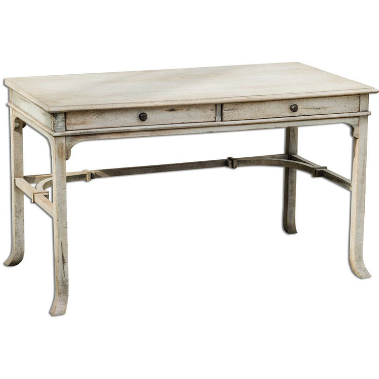 Uttermost Bridgely Aged White Mango Wood Writing Desk