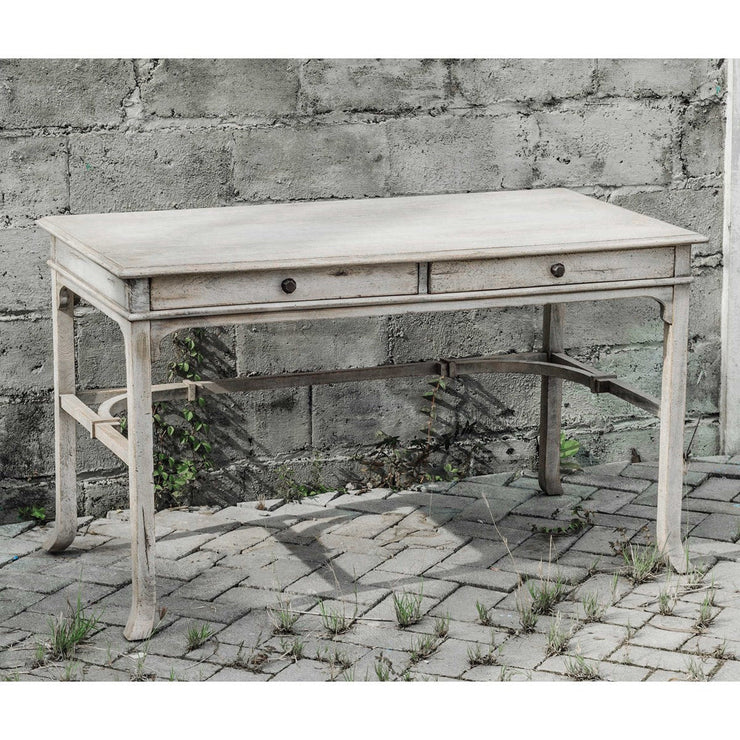 Uttermost Bridgely Aged White Mango Wood Writing Desk
