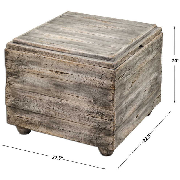 Uttermost Avner Mango Wood Cube Accent Table