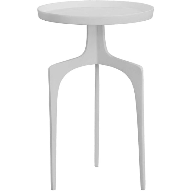 Uttermost Kenna Matte White Modern Round Accent Table