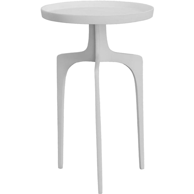 Uttermost Kenna Matte White Modern Round Accent Table