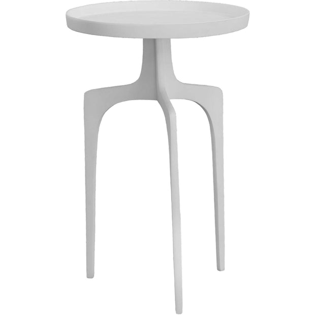 Uttermost Kenna Matte White Modern Round Accent Table