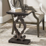 Uttermost Parina Ebony and Taupe Gray Wood Accent Table