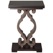 Uttermost Parina Ebony and Taupe Gray Wood Accent Table