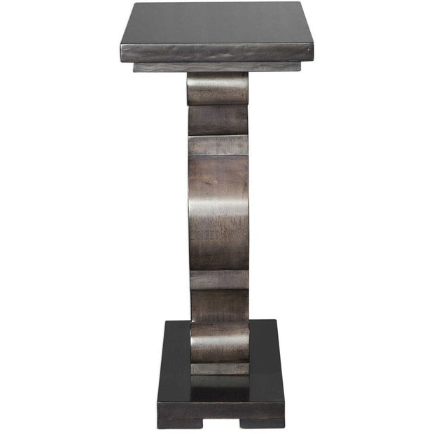 Uttermost Parina Ebony and Taupe Gray Wood Accent Table