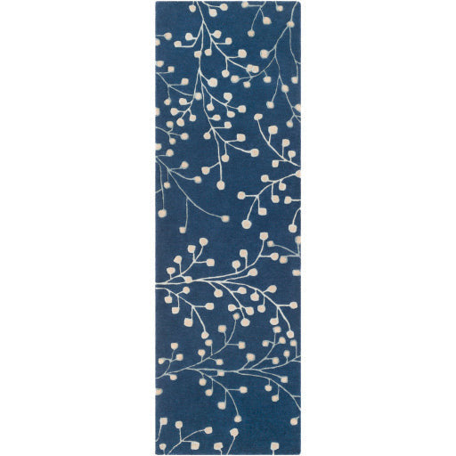 Surya Rugs Athena Collection Ink Blue & Tan Area Rug ATH-5156