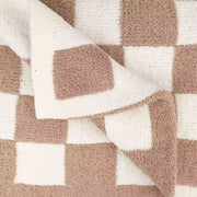 Kashwere  Blankets Ultra Soft Check Cozy Throws Available In Teddy/Crème, Sienna/Malt, Olive/Malt, Vintage Rose/Syrah & Black/Agate