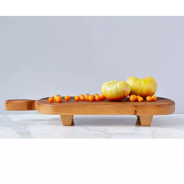 etúHOME Classic Rectangle Footed Reclaimed Wood Serving Board
