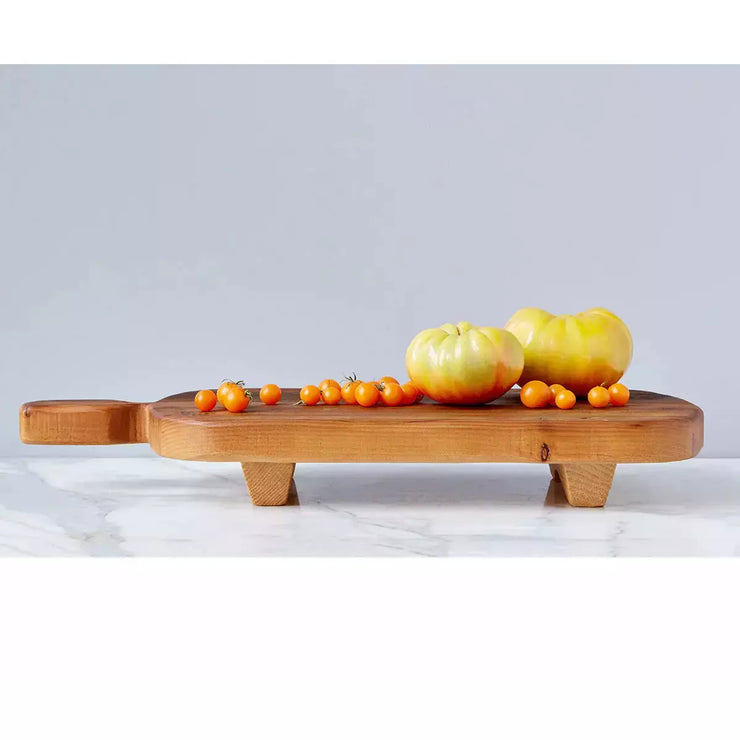 etúHOME Classic Rectangle Footed Reclaimed Wood Serving Board