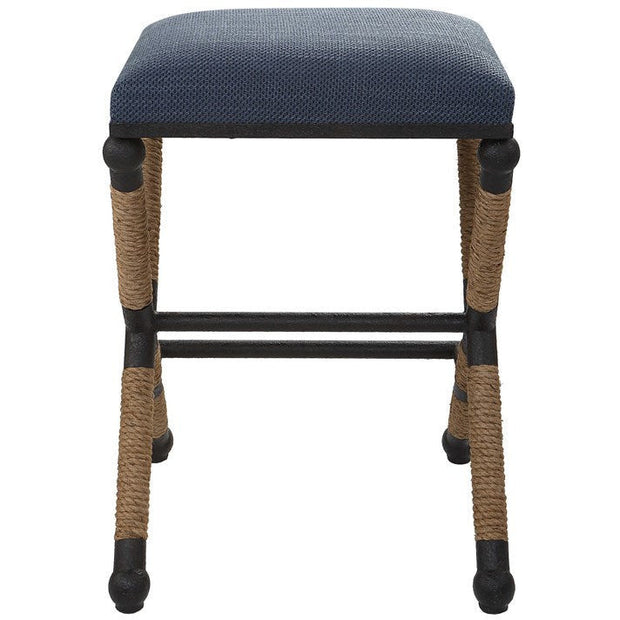 Uttermost Firth Navy Performance Fabric Counter Stool