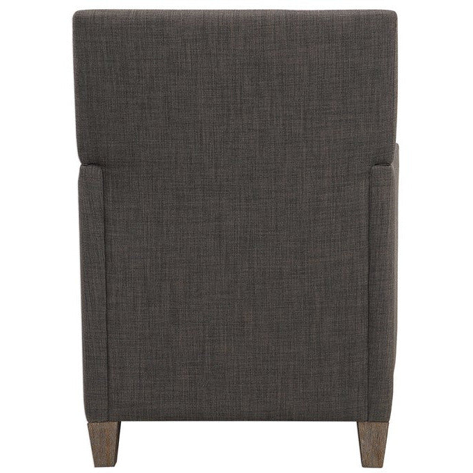 Uttermost Darick Charcoal Gray Linen Modern Club Chair
