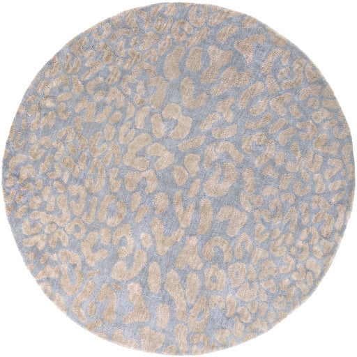 Surya Rugs Athena Collection Slate & Taupe Leopard Animal Print Area Rug ATH-5001