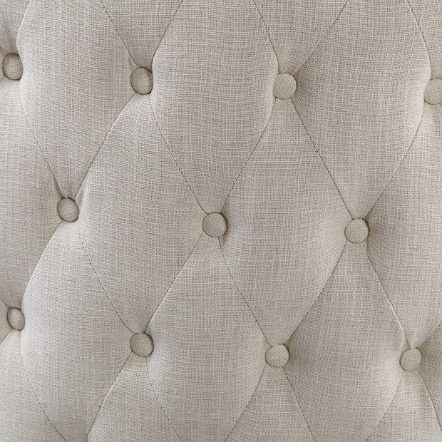 Uttermost Donya Cream Linen Accent Chair With Button Tufted Back