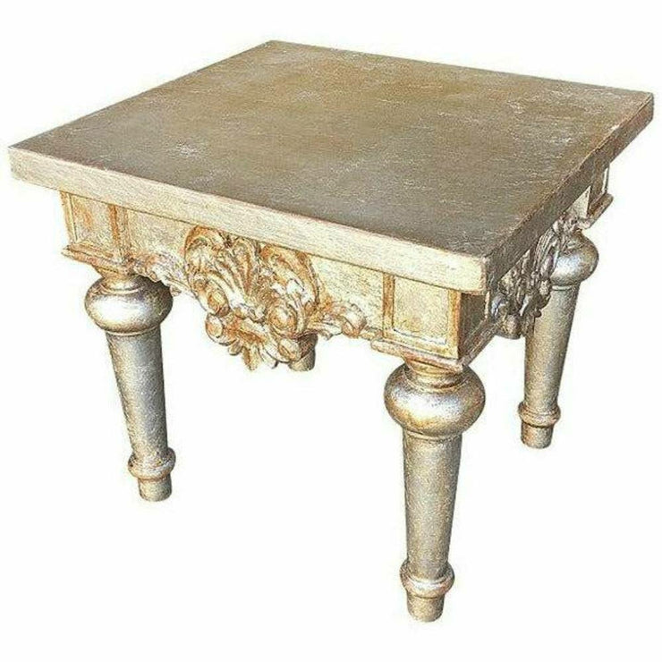 Casa Bonita Peruvian Hand-Painted Carved Wood Belmont End Table