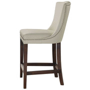 Uttermost Dariela Cream Faux Leather Counter Stool With Birch Wood Frame