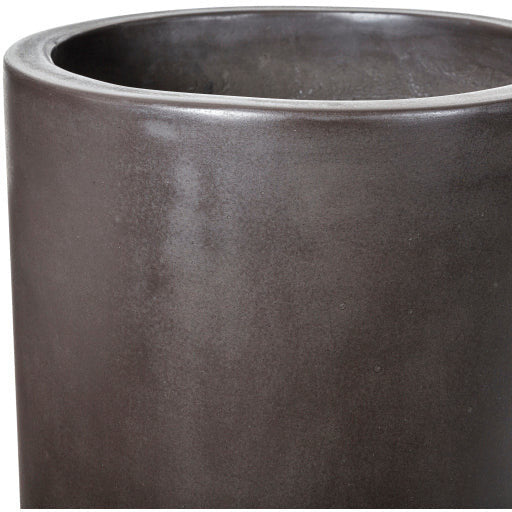 Surya Seastone Collection Modern Set of 3 Brushed Matte Charcoal Concrete Outdoor Floor Vases SST-008