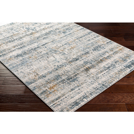 Surya Rugs Carmel Collection Light Gray, Off White, Gray, Mustard, Brown & Dark Blue Area Rug CRL-2309