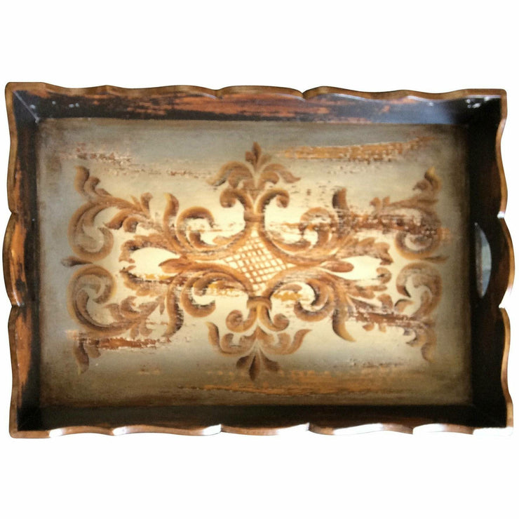 Casa Bonita Peruvian Hand-Painted Decorative Wood Tray