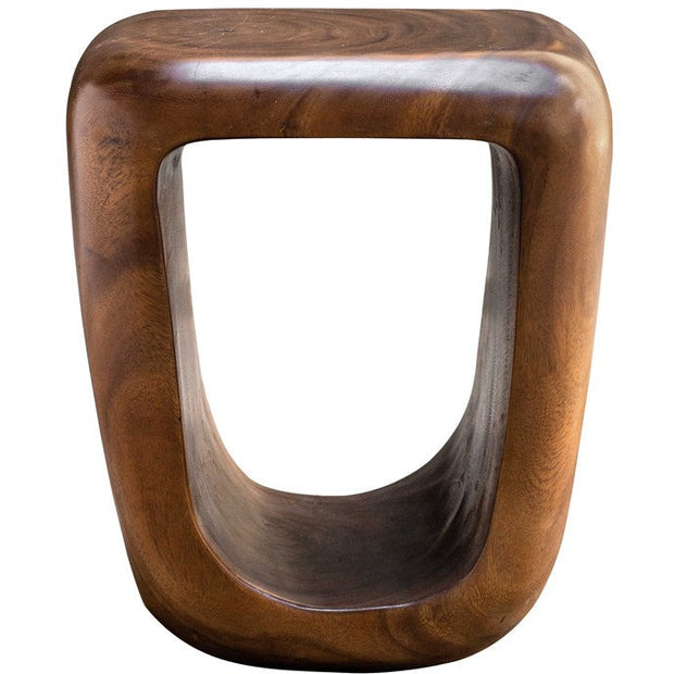 Uttermost Loophole Natural Wash Suar Wood Accent Stool