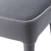 Uttermost Brie Light Gray Velvet Modern Dining Chairs Set of 2
