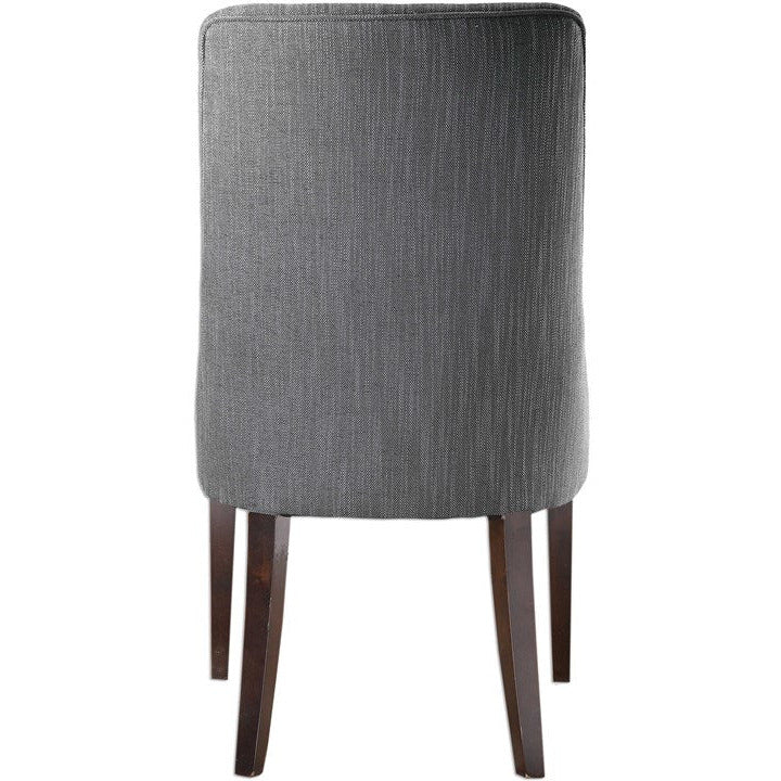 Uttermost Patamon Charcoal Gray Armless Accent Chairs Set of 2