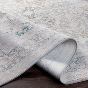 Surya Rugs Carmel Collection Taupe, Blue, Light Gray, Off White, Mustard & Brown Area  Rug CRL-2313