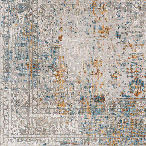 Surya Rugs Carmel Collection Taupe, Blue, Mustard, Off White & Light Gray Area Rug CRL-2317