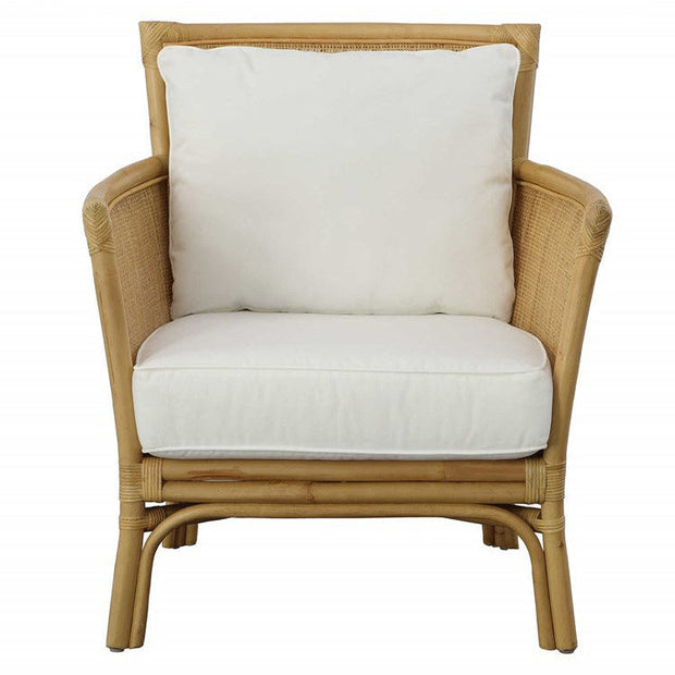 Uttermost Pacific White Performance Fabric Cane Armchair