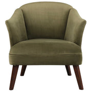 Uttermost Conroy Olive Green Velvet Barrel Back Accent Chair
