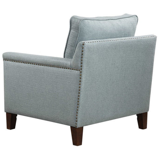 Uttermost Charlotte Sea Mist Woven Fabric Club Chair