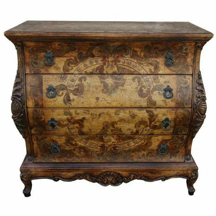 Casa Bonita Peruvian Hand-Painted Carved Wood Adelle Chest