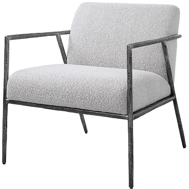 Uttermost Brisbane Gray Boucle Contemporary Accent Chair