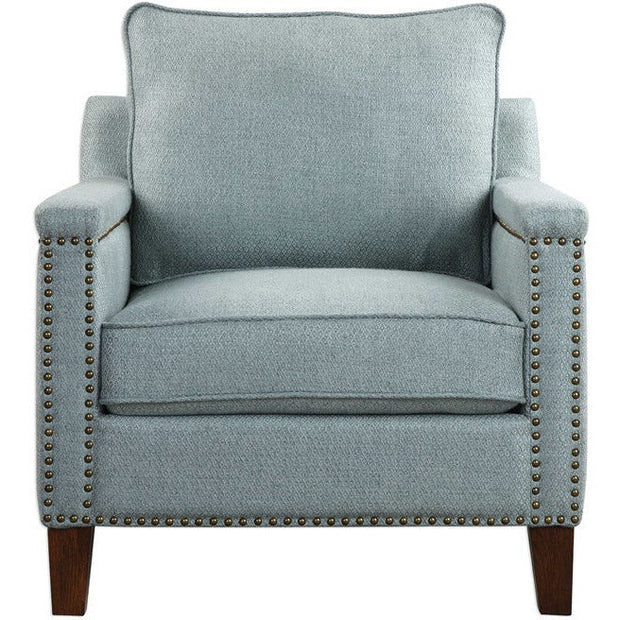 Uttermost Charlotte Sea Mist Woven Fabric Club Chair