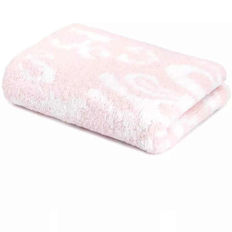 Kashwere Ultra Soft Damask Half Blanket Available In Malt & Stone With Crème and Pink & Lavender With White