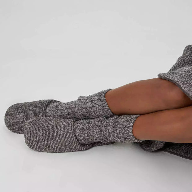 Kashwere Lounge Ultra Plush Slippers Heathered Closed Toe Available Oyster / Bone, Blush / White & Silver Fox / Pewter