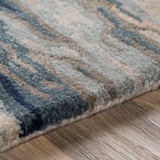 Surya Rugs Kavita Collection Gray, Blue, Teal, Brown & Beige Area Rug KVT-2302