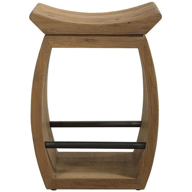 Uttermost Connor Reclaimed Wood Modern Counter Stool