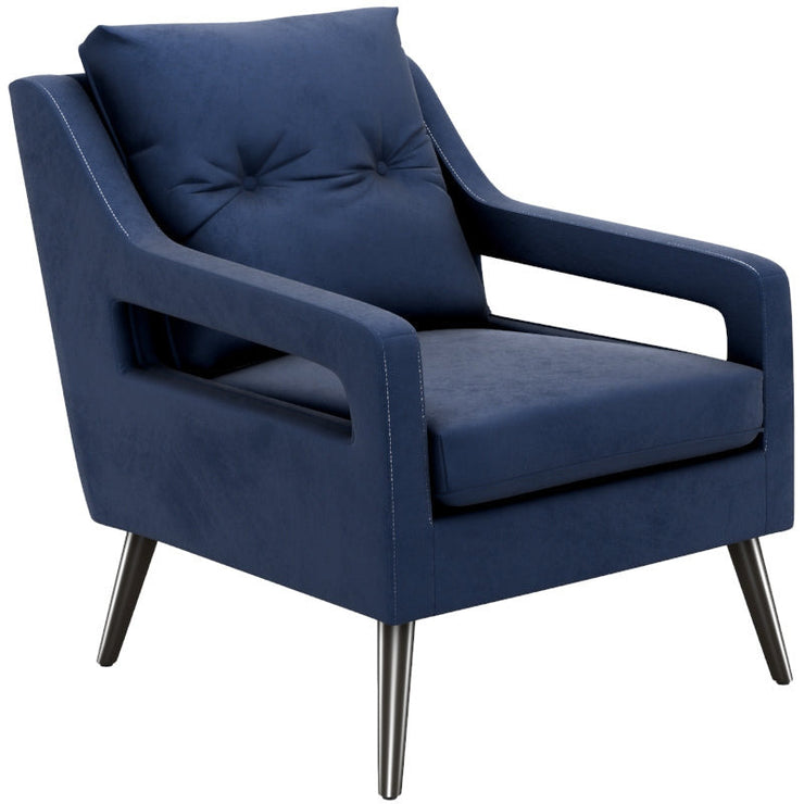Uttermost O’Brian Ink Blue Velvet Contemporary Armchair