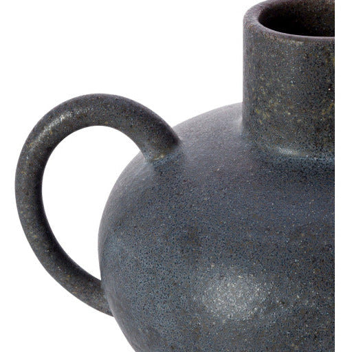 Surya Acanceh Collection Set of 2 Modern Black Ceramic Vases CCH-004