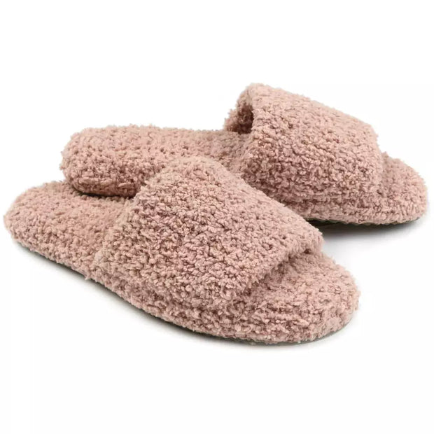 Kashwere Ultra Plush Spa Slippers Available In Vintage Rose, Crème, White, Ice Blue & Stone