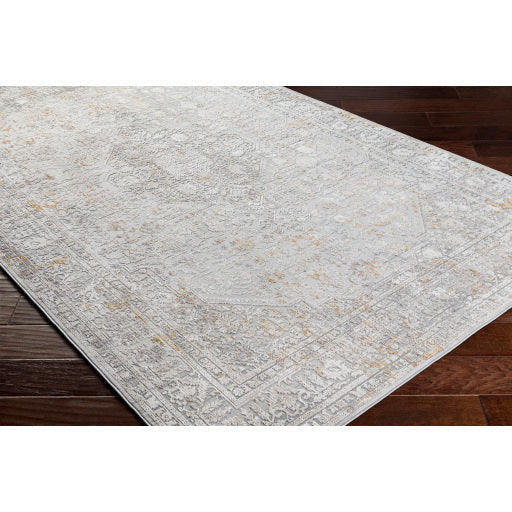 Surya Rugs Carmel Collection Taupe, Blue, Mustard, Off White & Light Gray Area Rug CRL-2318