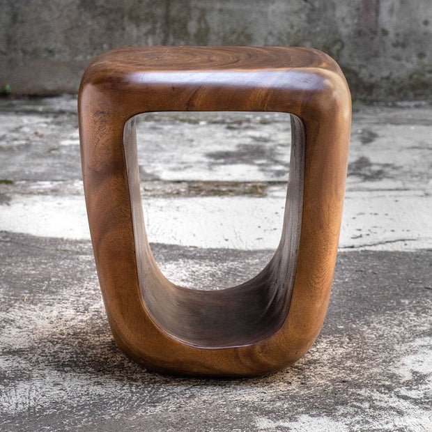 Uttermost Loophole Natural Wash Suar Wood Accent Stool