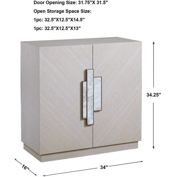 Uttermost Viela Contemporary Gray 2 Door Cabinet
