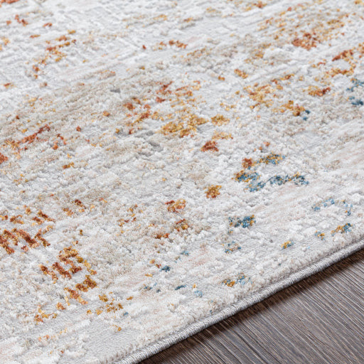 Surya Rugs Carmel Collection Light Gray, Off White, Gray, Mustard, Brown, Blue & Brick Red Area Rug CRL-2311