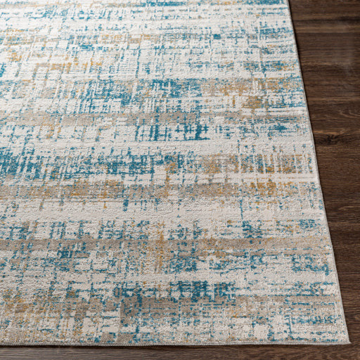 Surya Rugs Carmel Collection Light Gray, Off White, Gray, Mustard, Brown & Blue Area Rug CRL-2308