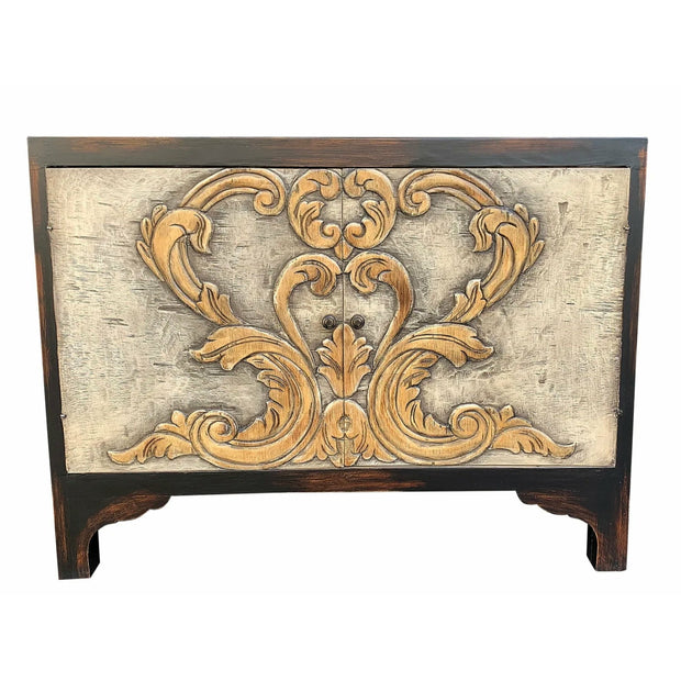 Casa Bonita Peruvian Hand-Painted Carved Wood Dolce Chest
