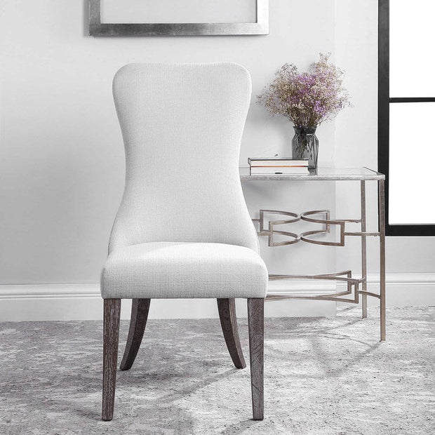 Uttermost Caledonia Off White Performance Fabric Armless Accent Chair