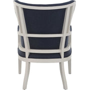 Uttermost Gordonston Regatta Blue Fabric White Wood Accent Armchair