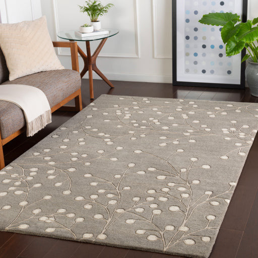 Surya Rugs Athena Collection Gray & Beige Area Rug ATH-5157